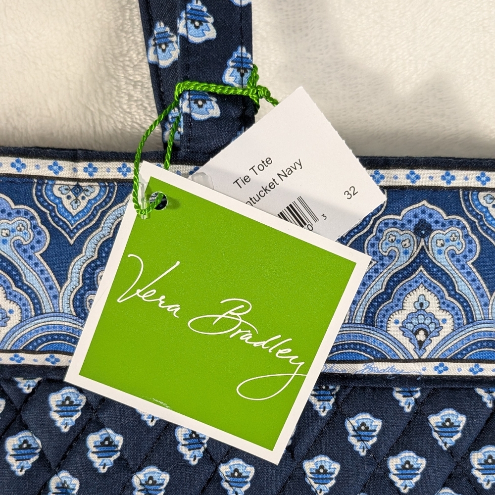 Vera Bradley Tie Tote Nantucket Navy - Picture 7 of 12